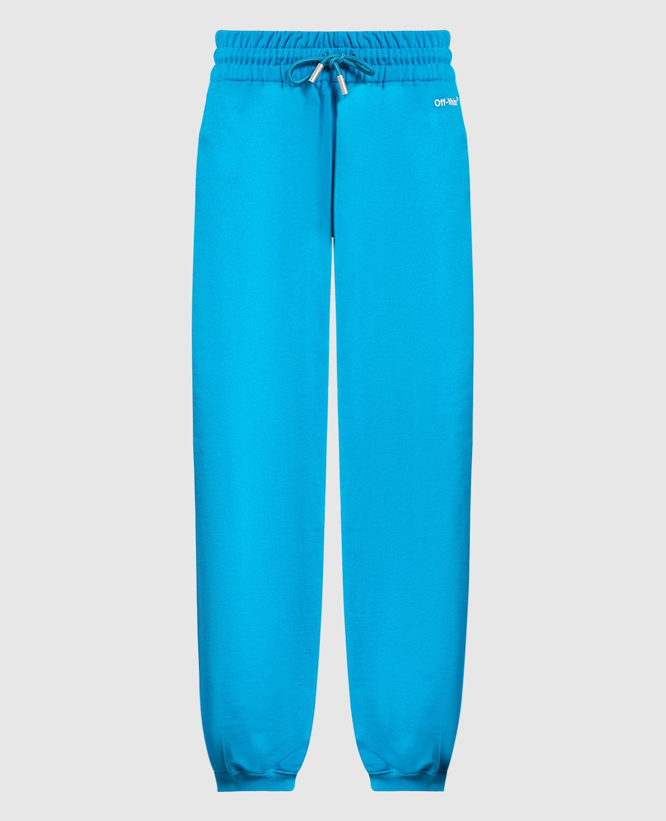 Blue joggers with logo embroidery off-white