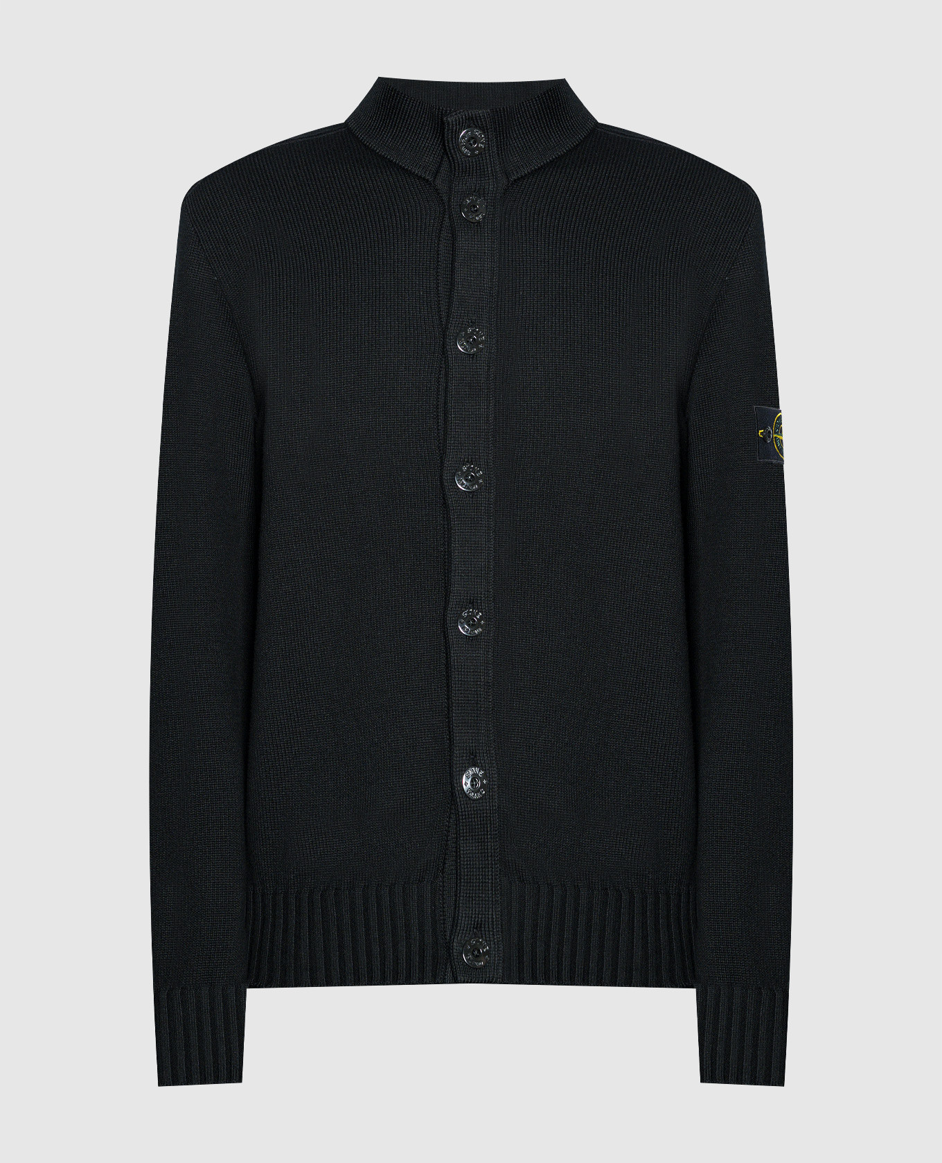 

Black cardigan with logo Stone Island