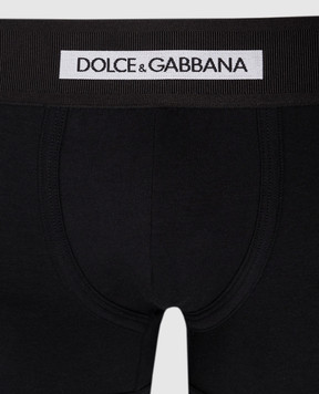 Dolce&Gabbana Black boxer briefs with a logo pattern M4F37JOUAIG