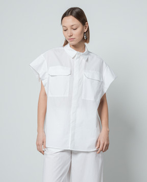 Gauchere White blouse with pockets P12406100579