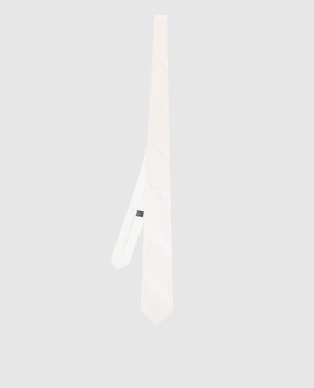 Stefano Ricci Children's white silk tie with pleating YCP14UNIR