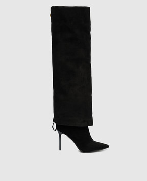 Balmain Ariel black suede boots BN1TA897LCTA