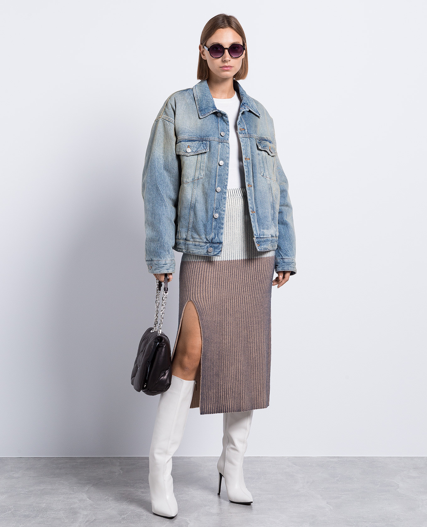 Brown skirt Maison Margiela MM6 2