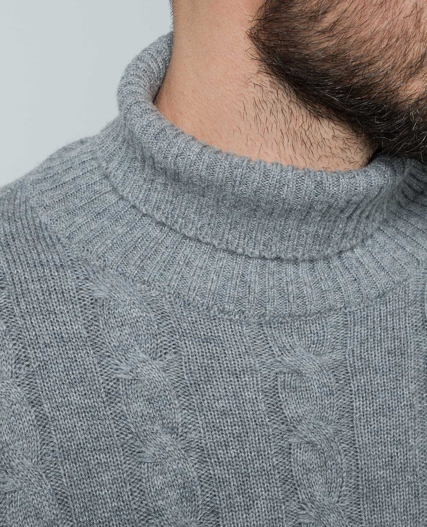 

Gray sweater made of cashmere in a textured pattern Cashmere&Whiskey, Grey