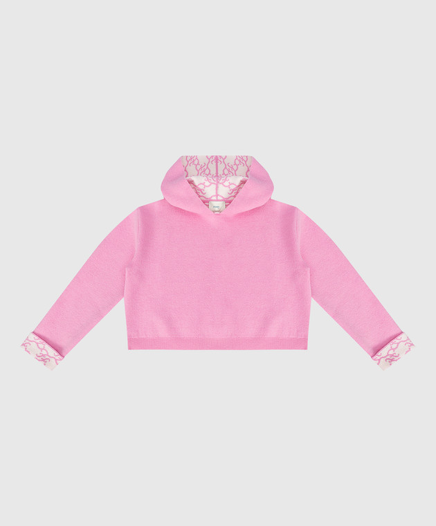 

Reversible pink wool hoodie Fendi