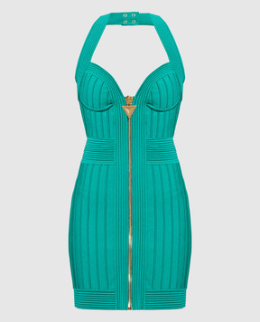Balmain Green bustier dress AF1R4145KD80