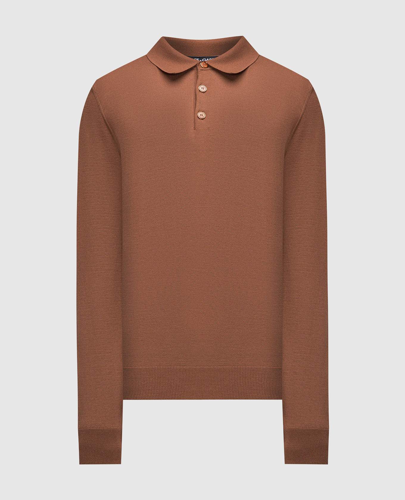 

Brown cashmere polo shirt Dolce&Gabbana