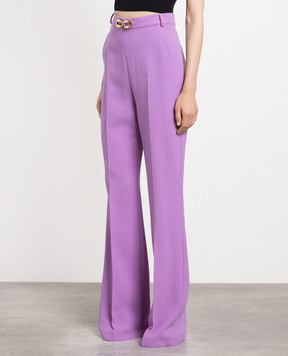 David Koma Purple wool flared pants SS23DK11TR