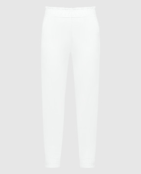 Ermanno Scervino White joggers with logo embroidery D431P302KRA