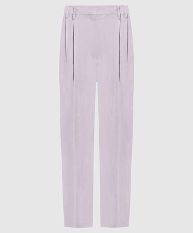 Purple pants with a monil chain