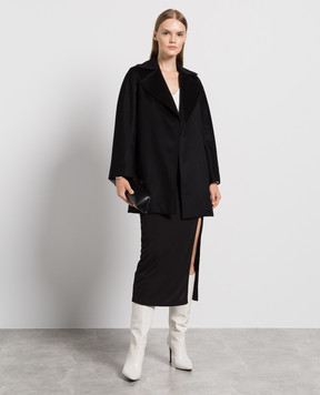 Heresis Black coat made of wool M6280F200