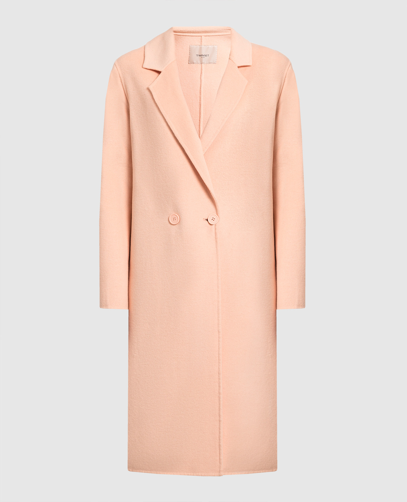 Orange double-breasted coat twinset