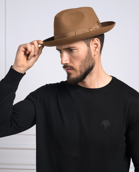 Borsalino Alessandria brown wool hat 390054