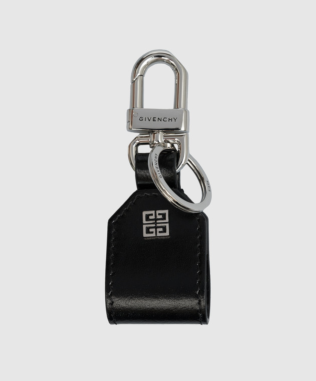 Givenchy - Black leather key ring with logo BK60E2K14L - shop with