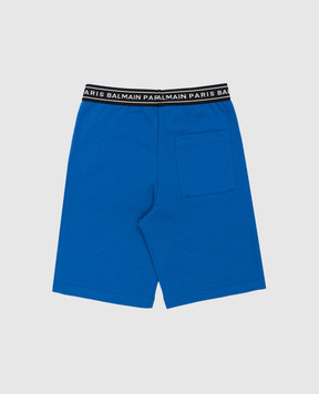 Balmain Children's blue shorts with a logo BS6S59Z0001410