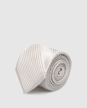 Stefano Ricci Children's gray silk tie with pleating YCP14UNIR