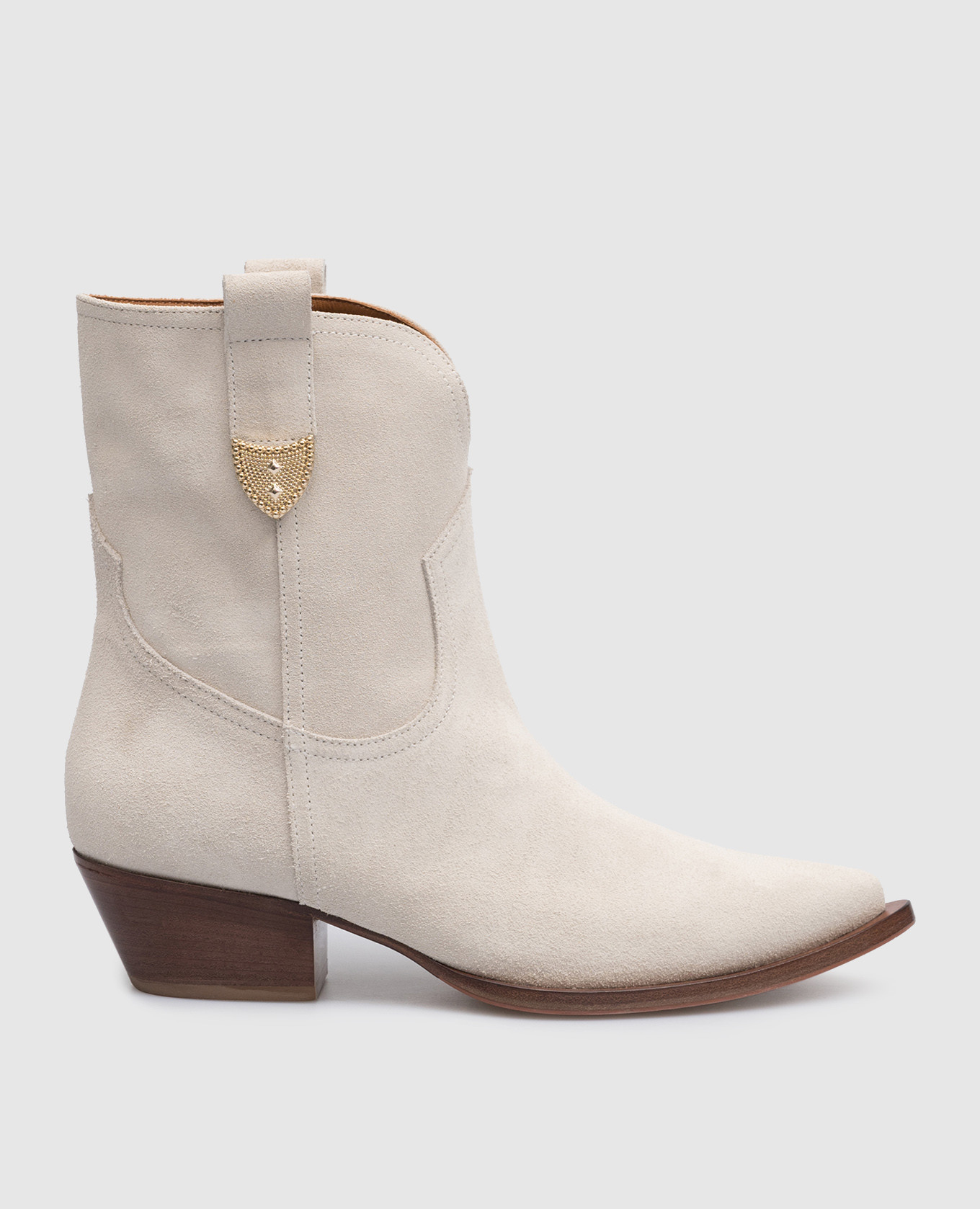 

Paris gray suede boots with metallic details Babe Pay Pls, Серый