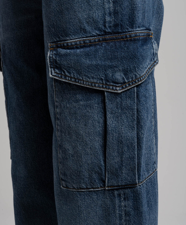 AGOLDE - Niebieskie jeansy cargo Minka A9117B1463 - kup